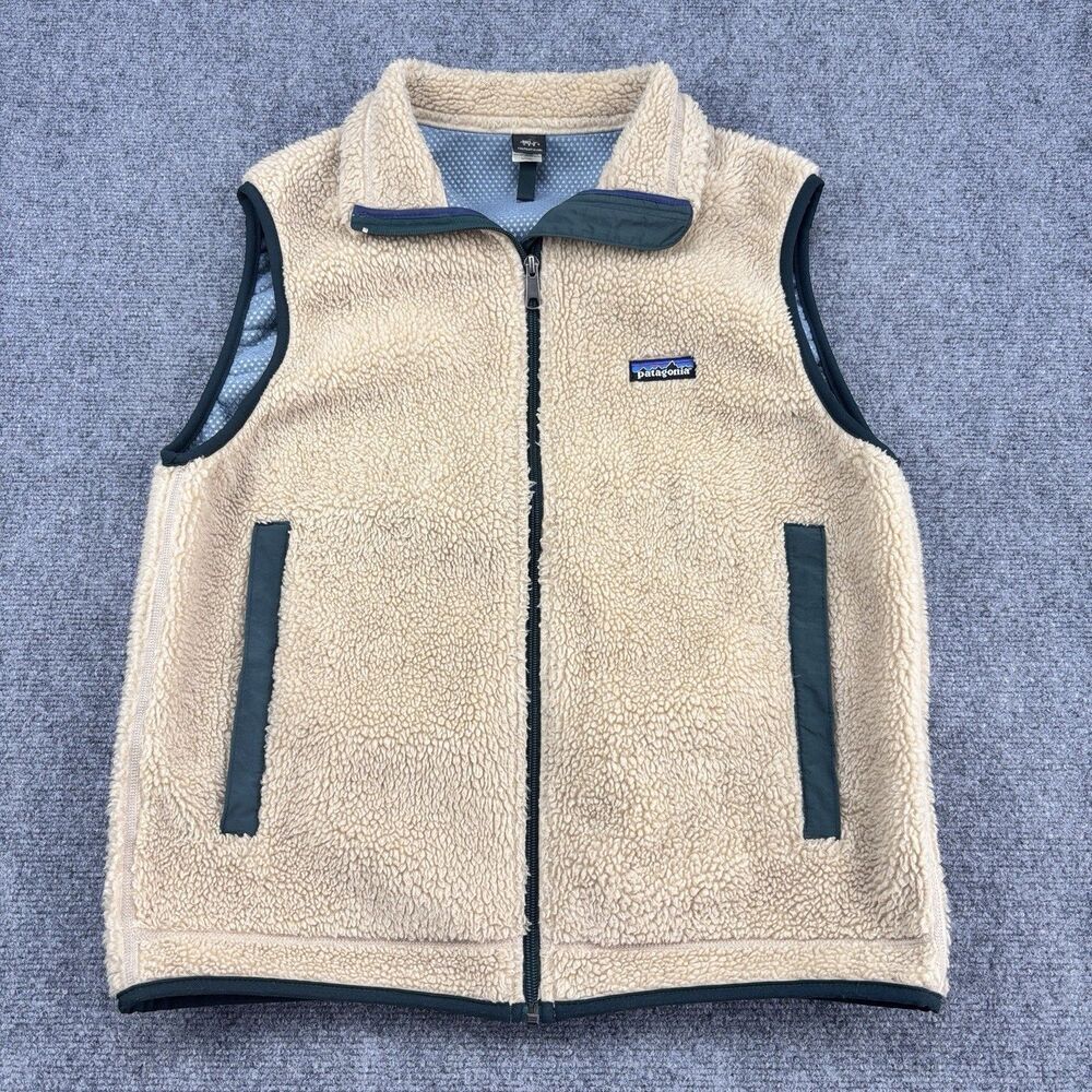 Vintage 1992 Patagonia P.E.F. Fleece Vest Mens M Made USA Oatmeal Sherpa Retro